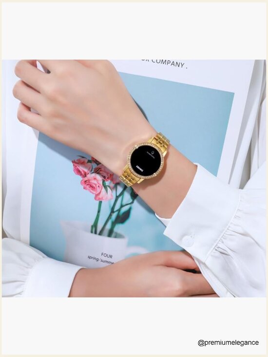 Ladies Digital Touch Screen Watch with Stainless Steel Band